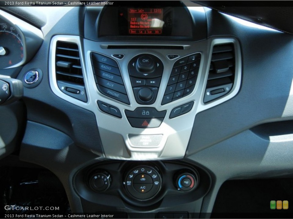 Cashmere Leather Interior Controls for the 2013 Ford Fiesta Titanium Sedan #80524915