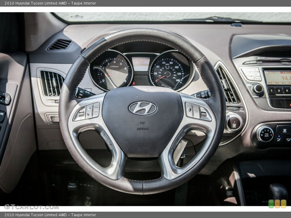 Taupe Interior Steering Wheel for the 2010 Hyundai Tucson Limited AWD #80525466