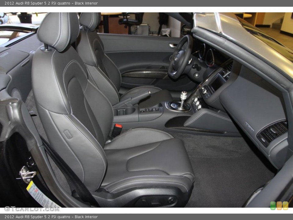 Black Interior Photo for the 2012 Audi R8 Spyder 5.2 FSI quattro #80525716