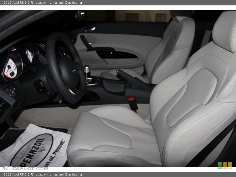 Limestone Gray Interior Photo for the 2012 Audi R8 5.2 FSI quattro #80526115