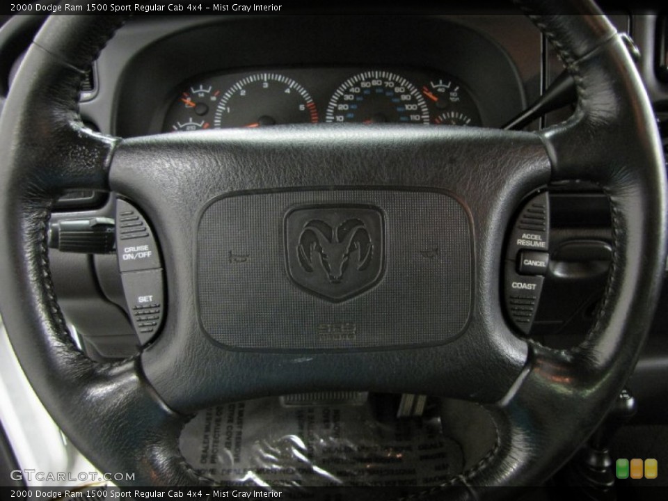 Mist Gray Interior Steering Wheel for the 2000 Dodge Ram 1500 Sport Regular Cab 4x4 #80527513