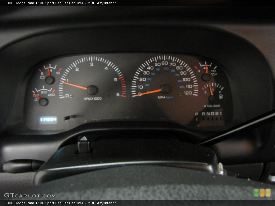 Mist Gray Interior Gauges for the 2000 Dodge Ram 1500 Sport Regular Cab 4x4 #80527564
