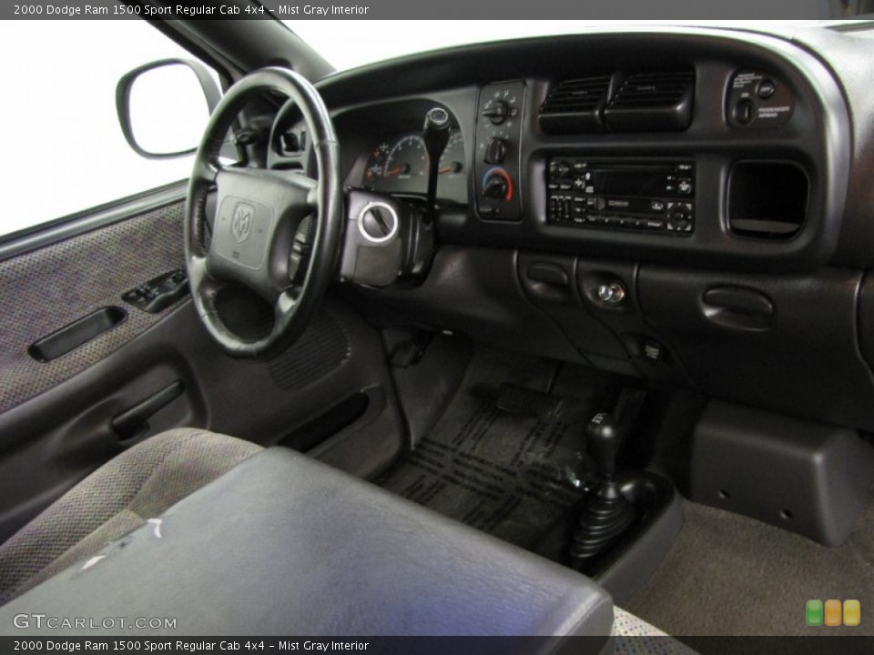 Mist Gray Interior Dashboard for the 2000 Dodge Ram 1500 Sport Regular Cab 4x4 #80527583