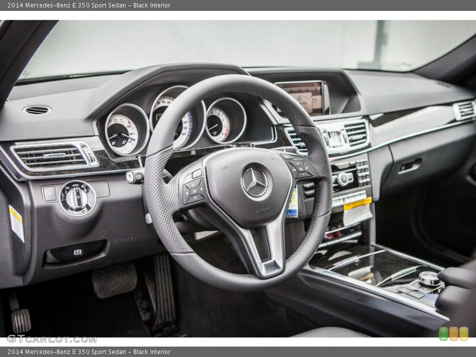 Black Interior Dashboard for the 2014 Mercedes-Benz E 350 Sport Sedan #80528540