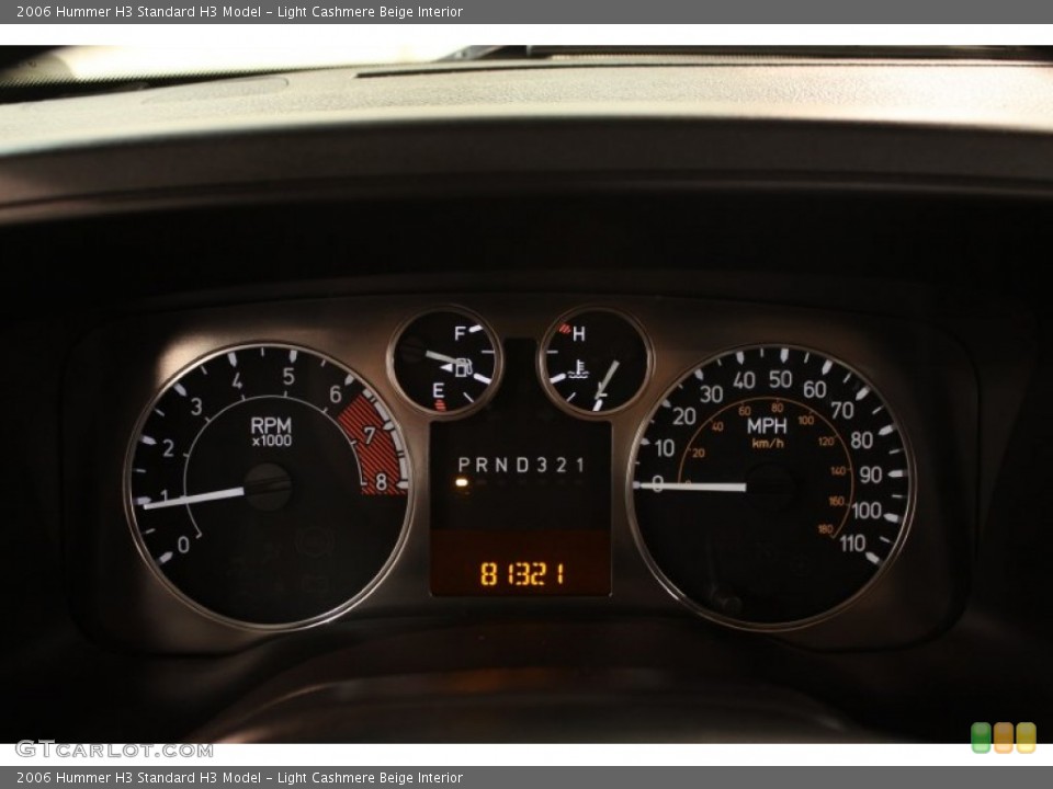 Light Cashmere Beige Interior Gauges for the 2006 Hummer H3  #80532886