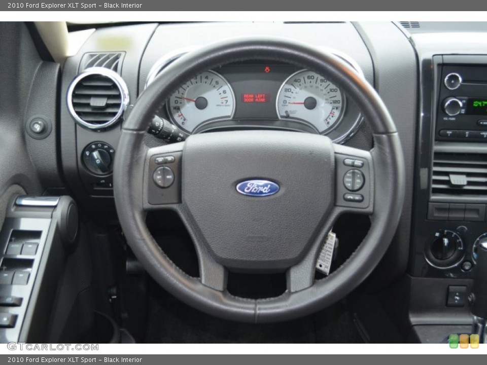 Black Interior Steering Wheel for the 2010 Ford Explorer XLT Sport #80534082