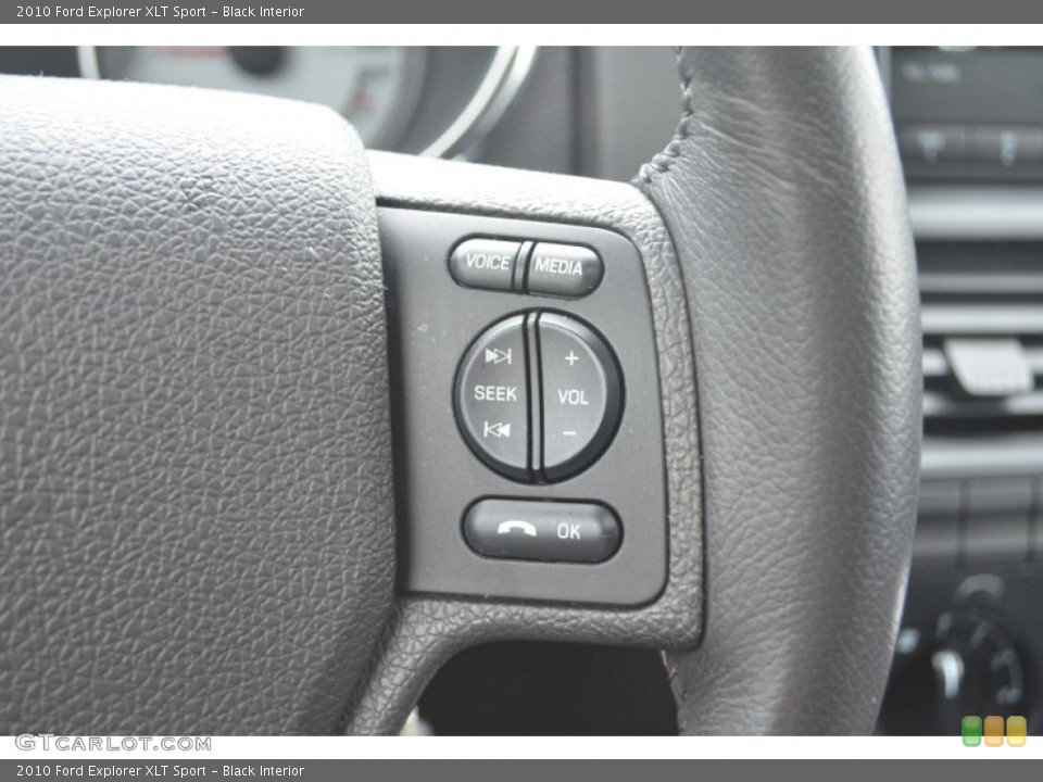 Black Interior Controls for the 2010 Ford Explorer XLT Sport #80534137