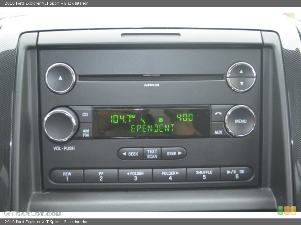Black Interior Audio System for the 2010 Ford Explorer XLT Sport #80534162