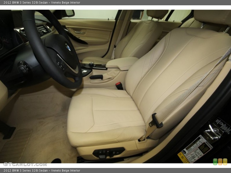 Veneto Beige Interior Front Seat for the 2012 BMW 3 Series 328i Sedan #80535268