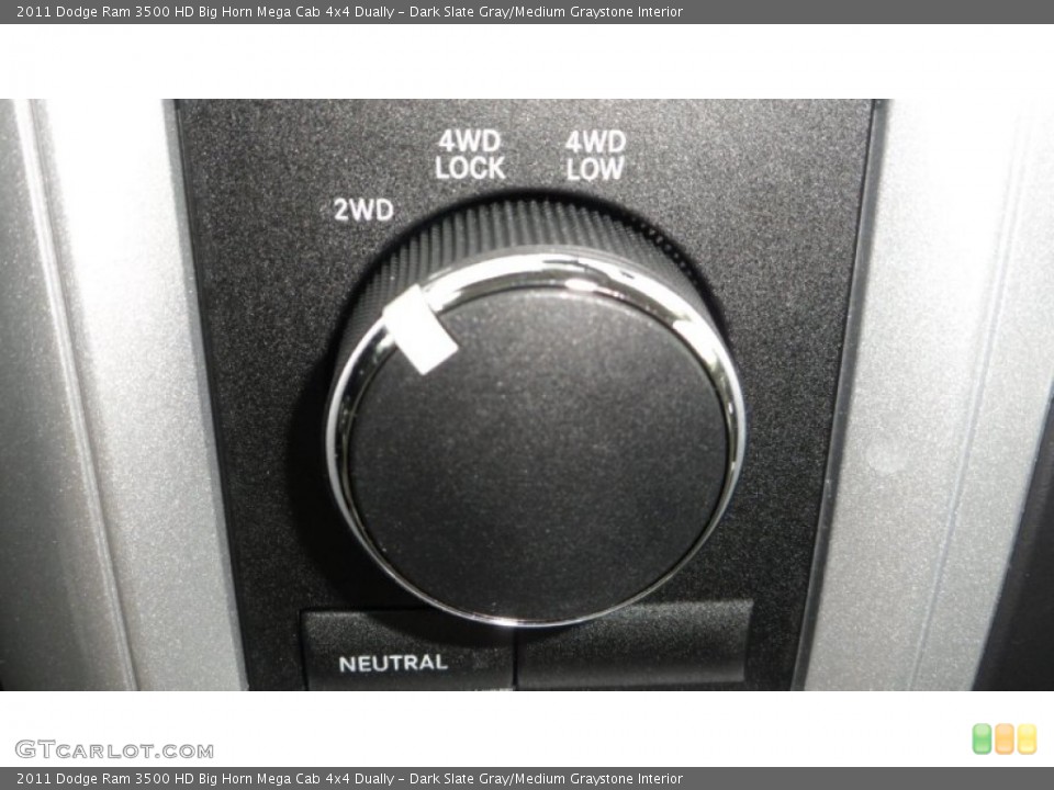 Dark Slate Gray/Medium Graystone Interior Controls for the 2011 Dodge Ram 3500 HD Big Horn Mega Cab 4x4 Dually #80535316