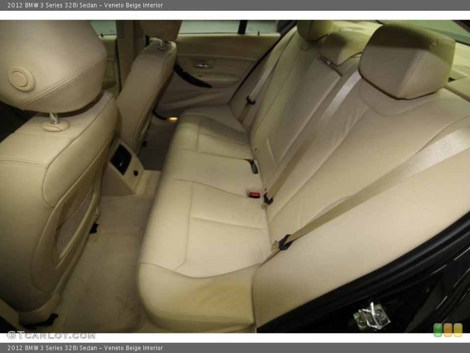 Veneto Beige Interior Rear Seat for the 2012 BMW 3 Series 328i Sedan #80535373