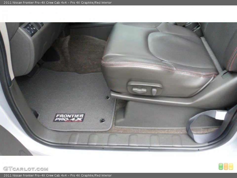 Pro 4X Graphite/Red Interior Front Seat for the 2011 Nissan Frontier Pro-4X Crew Cab 4x4 #80535753