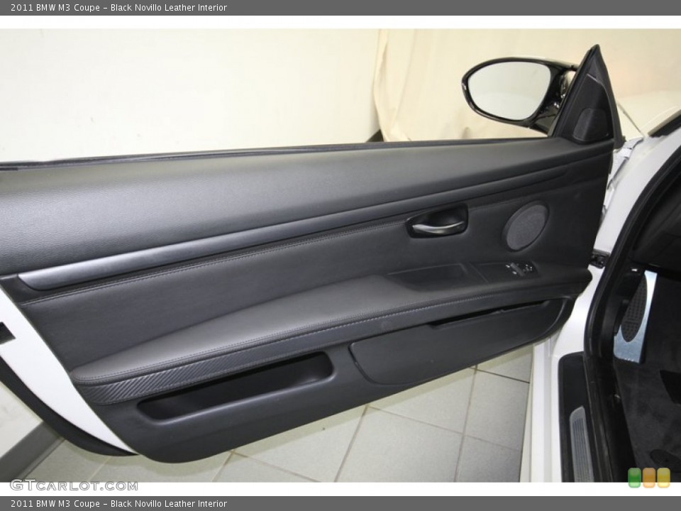 Black Novillo Leather Interior Door Panel for the 2011 BMW M3 Coupe #80536189