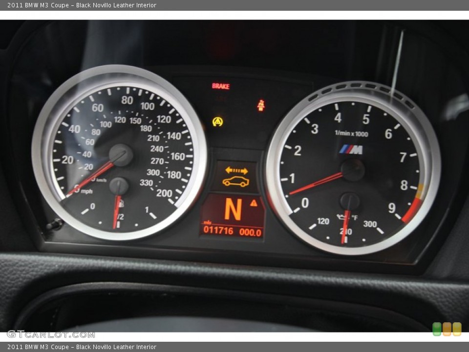 Black Novillo Leather Interior Gauges for the 2011 BMW M3 Coupe #80536362