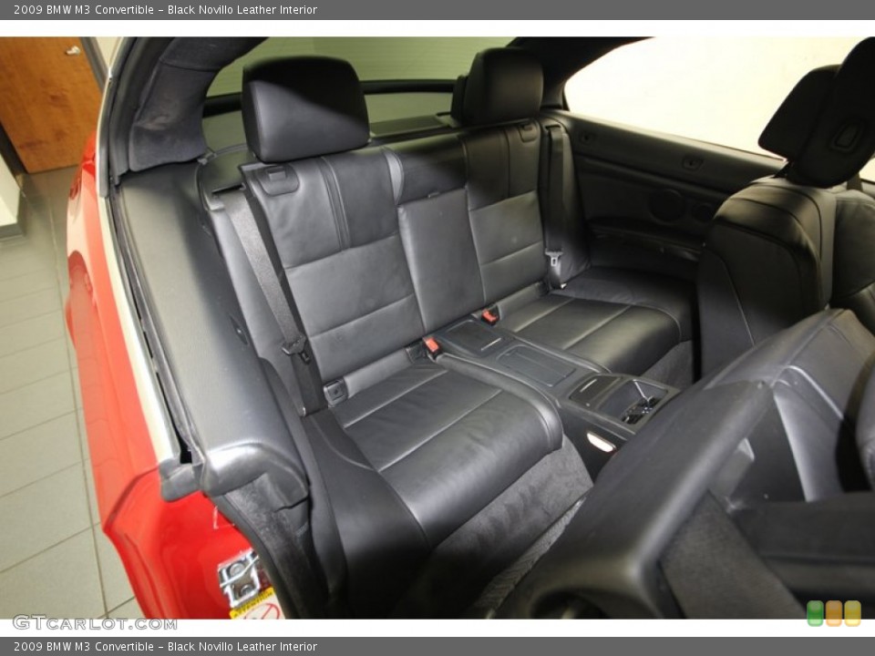 Black Novillo Leather Interior Rear Seat for the 2009 BMW M3 Convertible #80536870