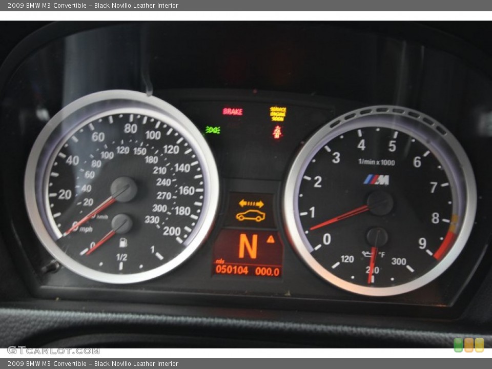 Black Novillo Leather Interior Gauges for the 2009 BMW M3 Convertible #80536923