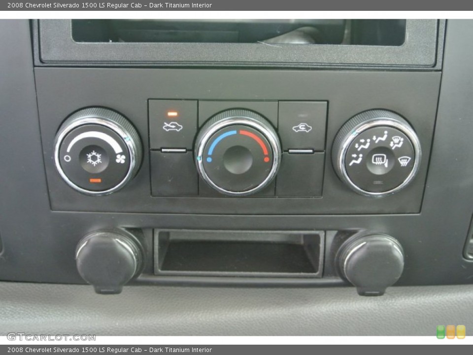 Dark Titanium Interior Controls for the 2008 Chevrolet Silverado 1500 LS Regular Cab #80537003