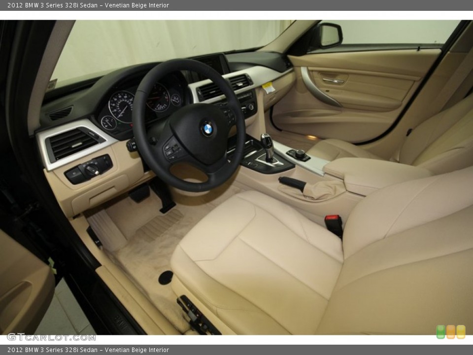 Venetian Beige Interior Prime Interior for the 2012 BMW 3 Series 328i Sedan #80537500