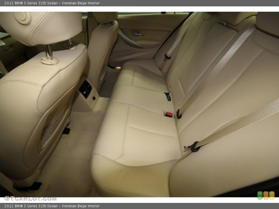 Venetian Beige Interior Rear Seat for the 2012 BMW 3 Series 328i Sedan #80537503
