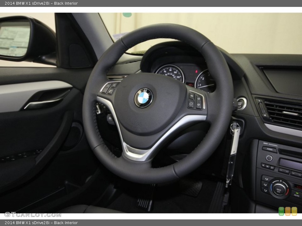 Black Interior Steering Wheel for the 2014 BMW X1 sDrive28i #80537779