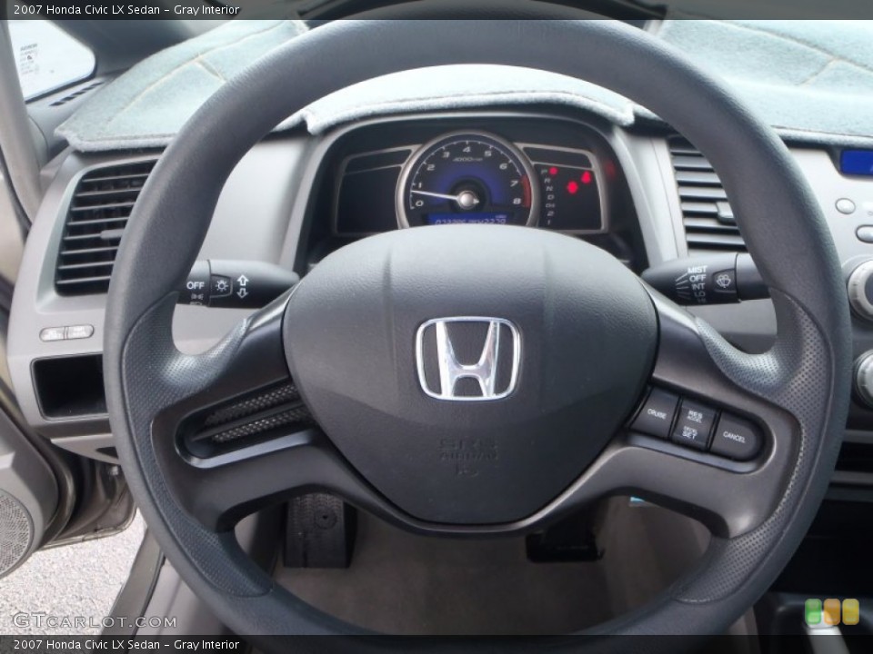 Gray Interior Steering Wheel for the 2007 Honda Civic LX Sedan #80540539