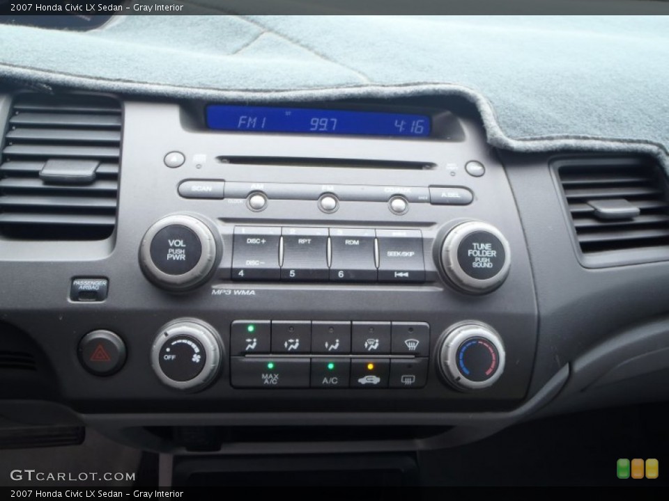 Gray Interior Controls for the 2007 Honda Civic LX Sedan #80540584