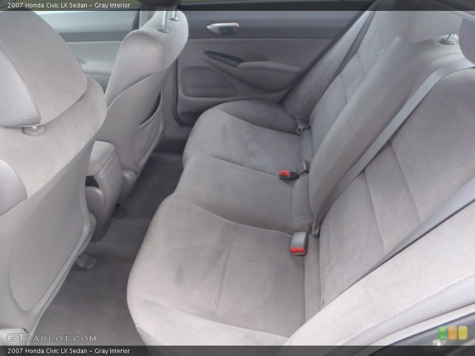 Gray Interior Rear Seat for the 2007 Honda Civic LX Sedan #80540686