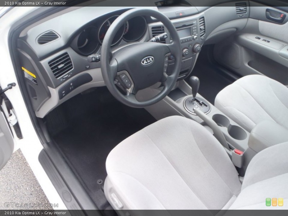 Gray 2010 Kia Optima Interiors