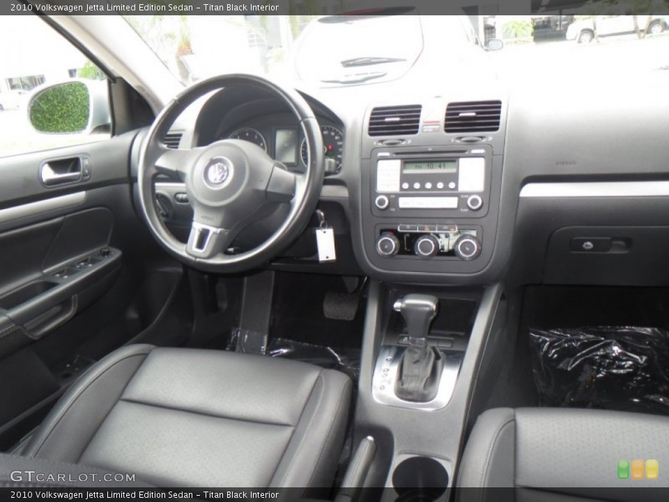 Titan Black Interior Dashboard for the 2010 Volkswagen Jetta Limited Edition Sedan #80541181