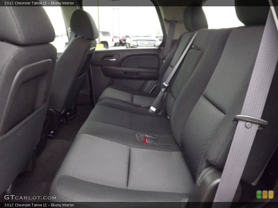 Ebony Interior Rear Seat for the 2012 Chevrolet Tahoe LS #80542577