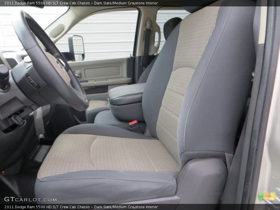 Dark Slate/Medium Graystone Interior Front Seat for the 2011 Dodge Ram 5500 HD SLT Crew Cab Chassis #80542597