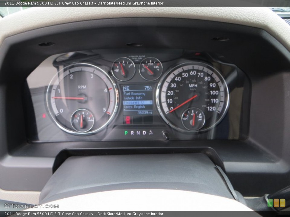 Dark Slate/Medium Graystone Interior Gauges for the 2011 Dodge Ram 5500 HD SLT Crew Cab Chassis #80542777