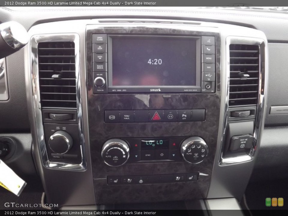 Dark Slate Interior Controls for the 2012 Dodge Ram 3500 HD Laramie Limited Mega Cab 4x4 Dually #80542996
