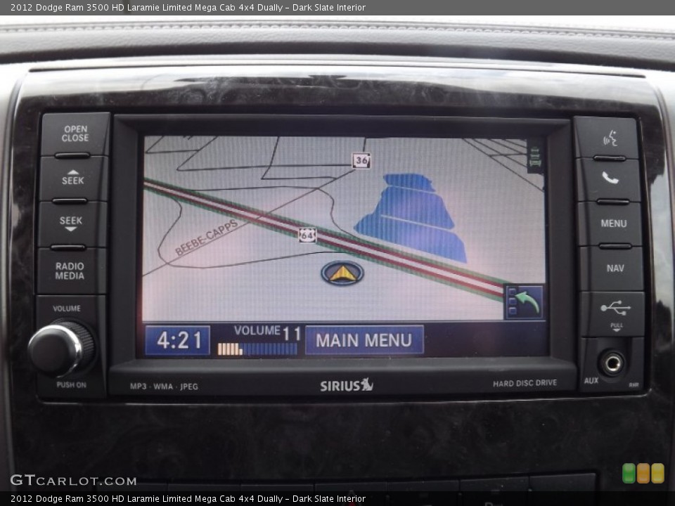 Dark Slate Interior Navigation for the 2012 Dodge Ram 3500 HD Laramie Limited Mega Cab 4x4 Dually #80543024
