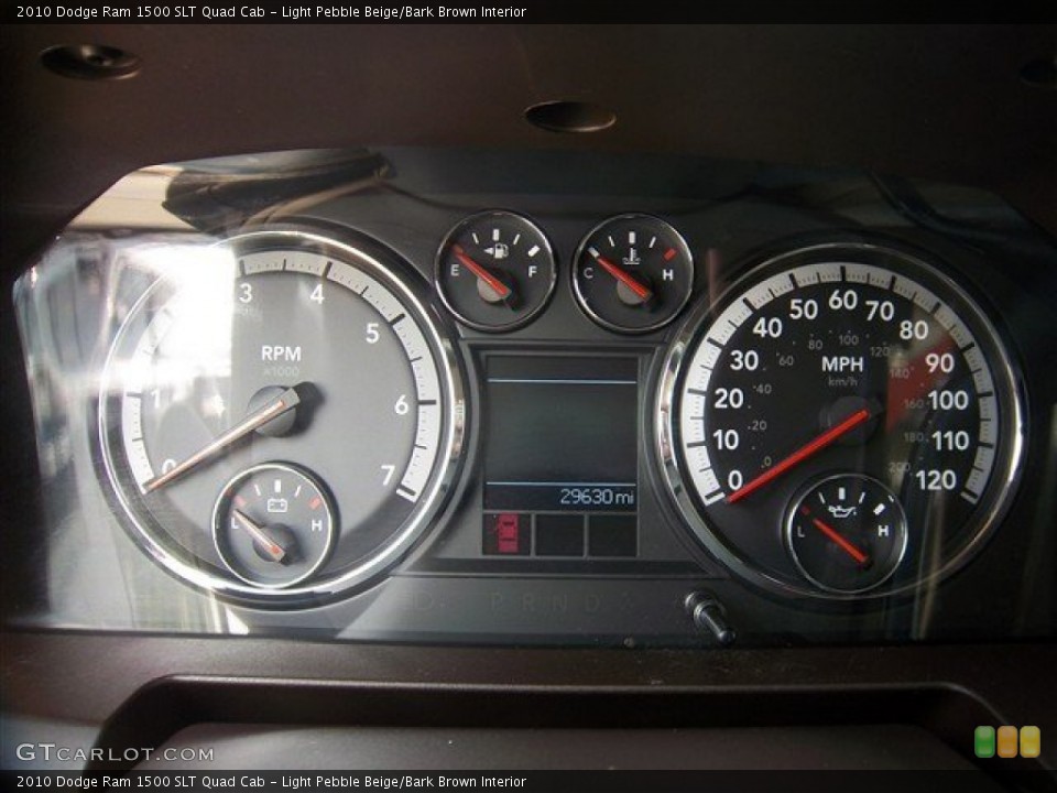 Light Pebble Beige/Bark Brown Interior Gauges for the 2010 Dodge Ram 1500 SLT Quad Cab #80543749
