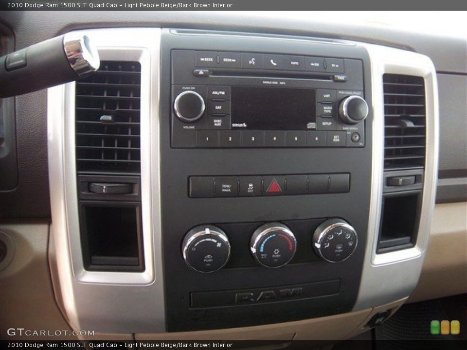 Light Pebble Beige/Bark Brown Interior Controls for the 2010 Dodge Ram 1500 SLT Quad Cab #80543773