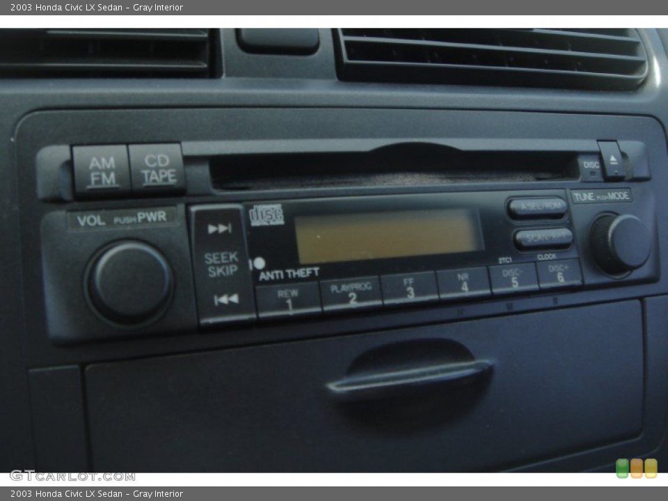 Gray Interior Audio System for the 2003 Honda Civic LX Sedan #80544637
