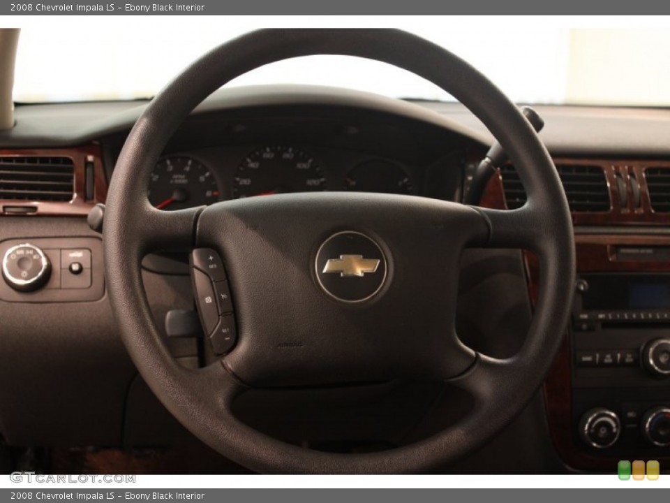 Ebony Black Interior Steering Wheel for the 2008 Chevrolet Impala LS #80546489