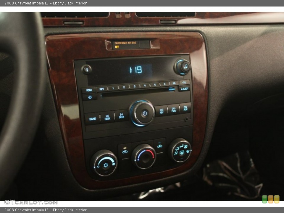 Ebony Black Interior Controls for the 2008 Chevrolet Impala LS #80546530