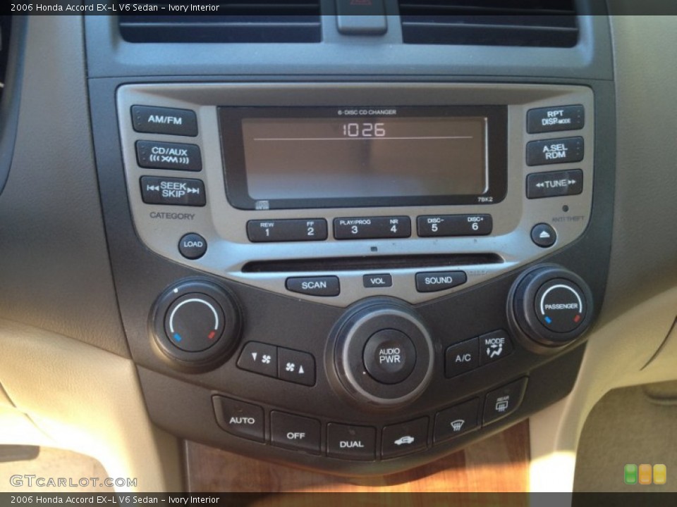 Ivory Interior Controls for the 2006 Honda Accord EX-L V6 Sedan #80547249