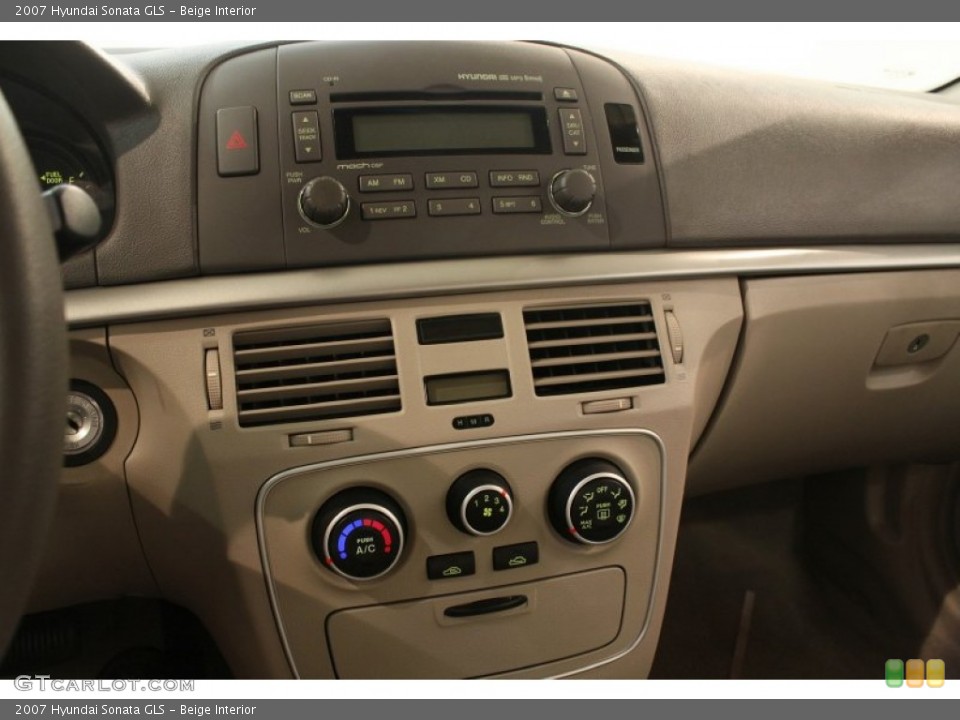 Beige Interior Controls for the 2007 Hyundai Sonata GLS #80547523