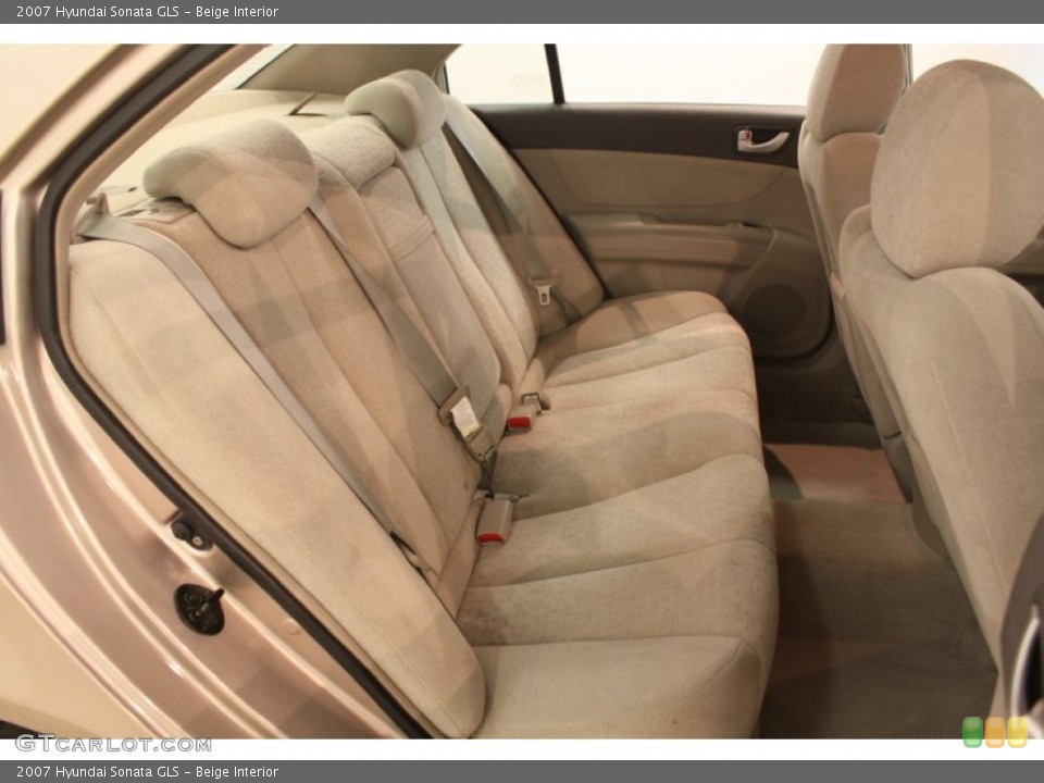 Beige Interior Rear Seat for the 2007 Hyundai Sonata GLS #80547612
