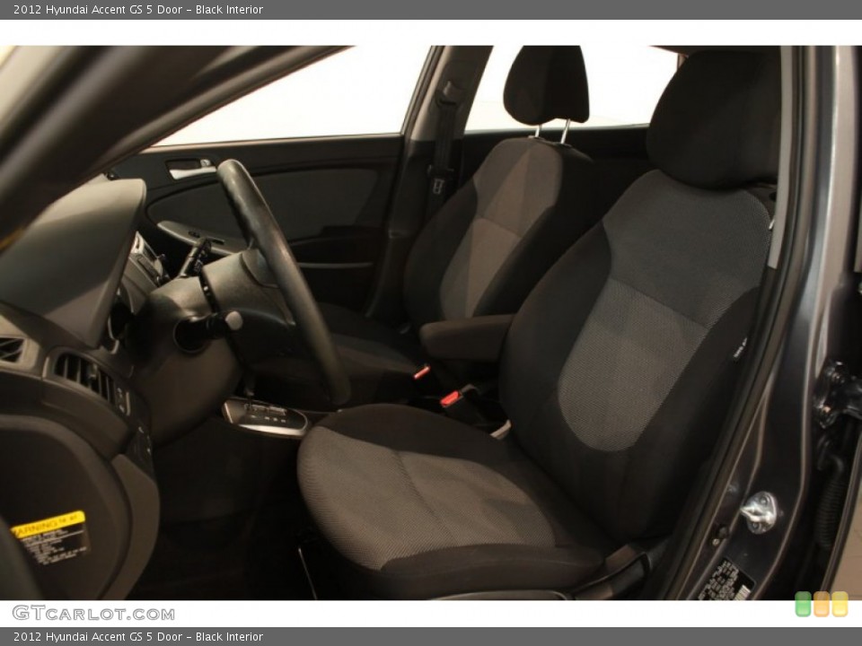 Black 2012 Hyundai Accent Interiors