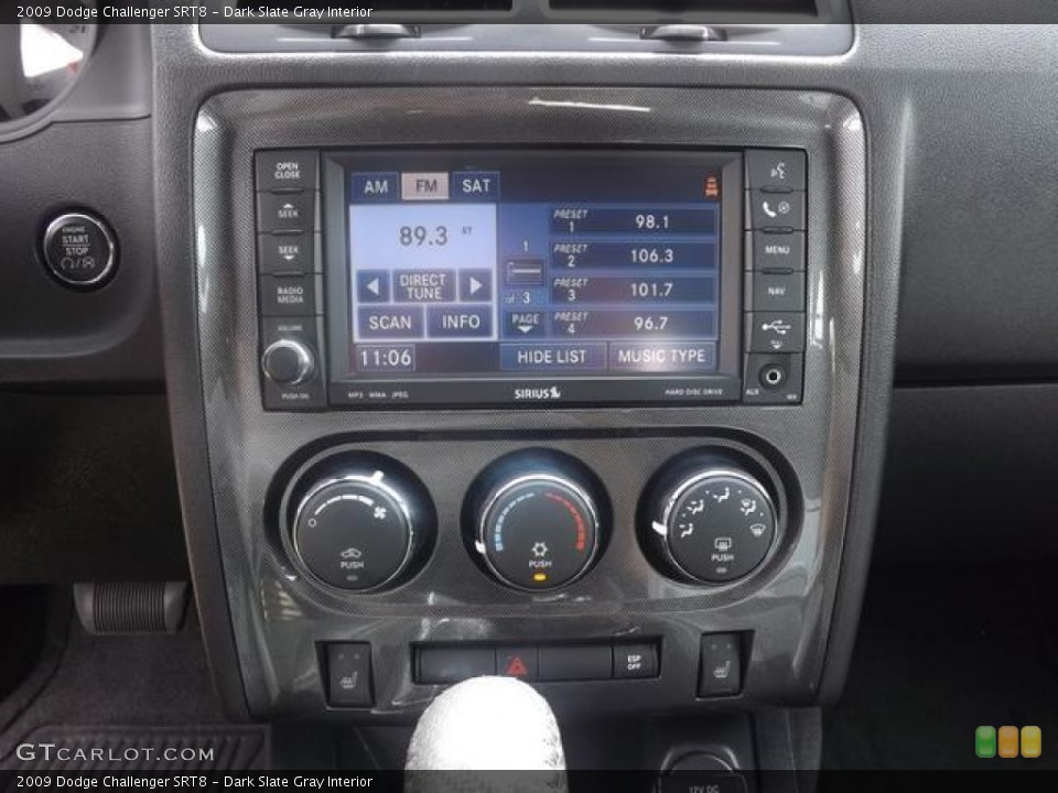 Dark Slate Gray Interior Controls for the 2009 Dodge Challenger SRT8 #80548863