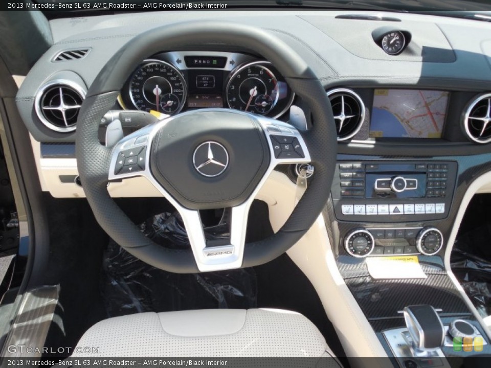 AMG Porcelain/Black Interior Dashboard for the 2013 Mercedes-Benz SL 63 AMG Roadster #80550769