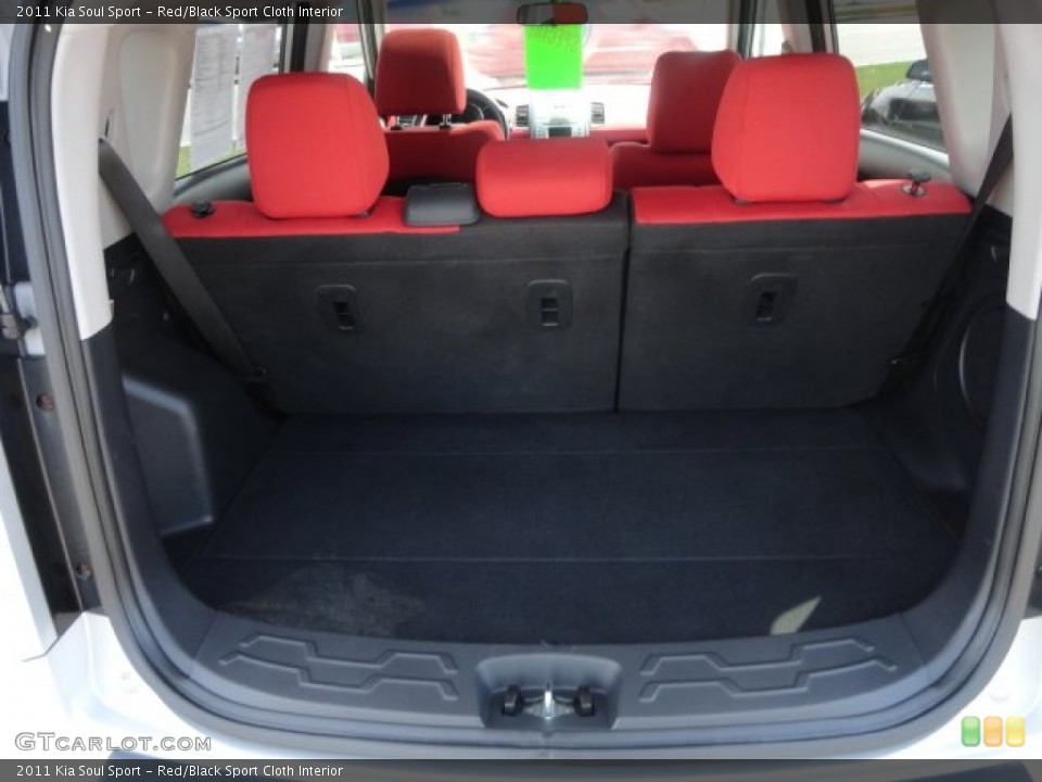 Red/Black Sport Cloth Interior Trunk for the 2011 Kia Soul Sport #80554549