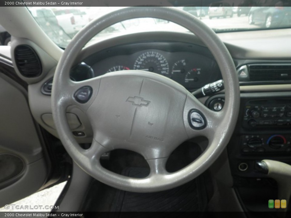 Gray Interior Steering Wheel for the 2000 Chevrolet Malibu Sedan #80554834
