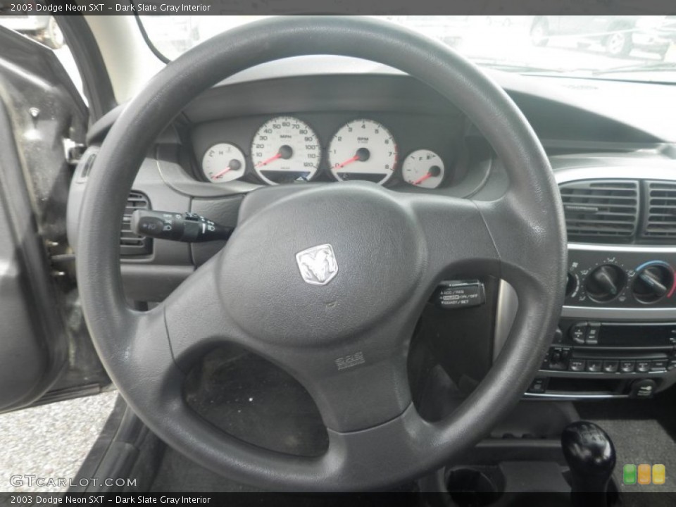 Dark Slate Gray Interior Steering Wheel for the 2003 Dodge Neon SXT #80555832