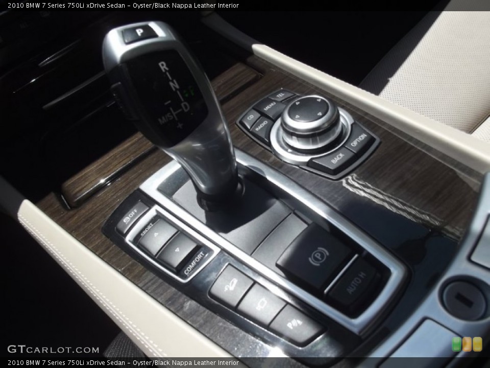 Oyster/Black Nappa Leather Interior Transmission for the 2010 BMW 7 Series 750Li xDrive Sedan #80558422