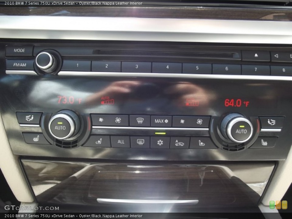 Oyster/Black Nappa Leather Interior Controls for the 2010 BMW 7 Series 750Li xDrive Sedan #80558495